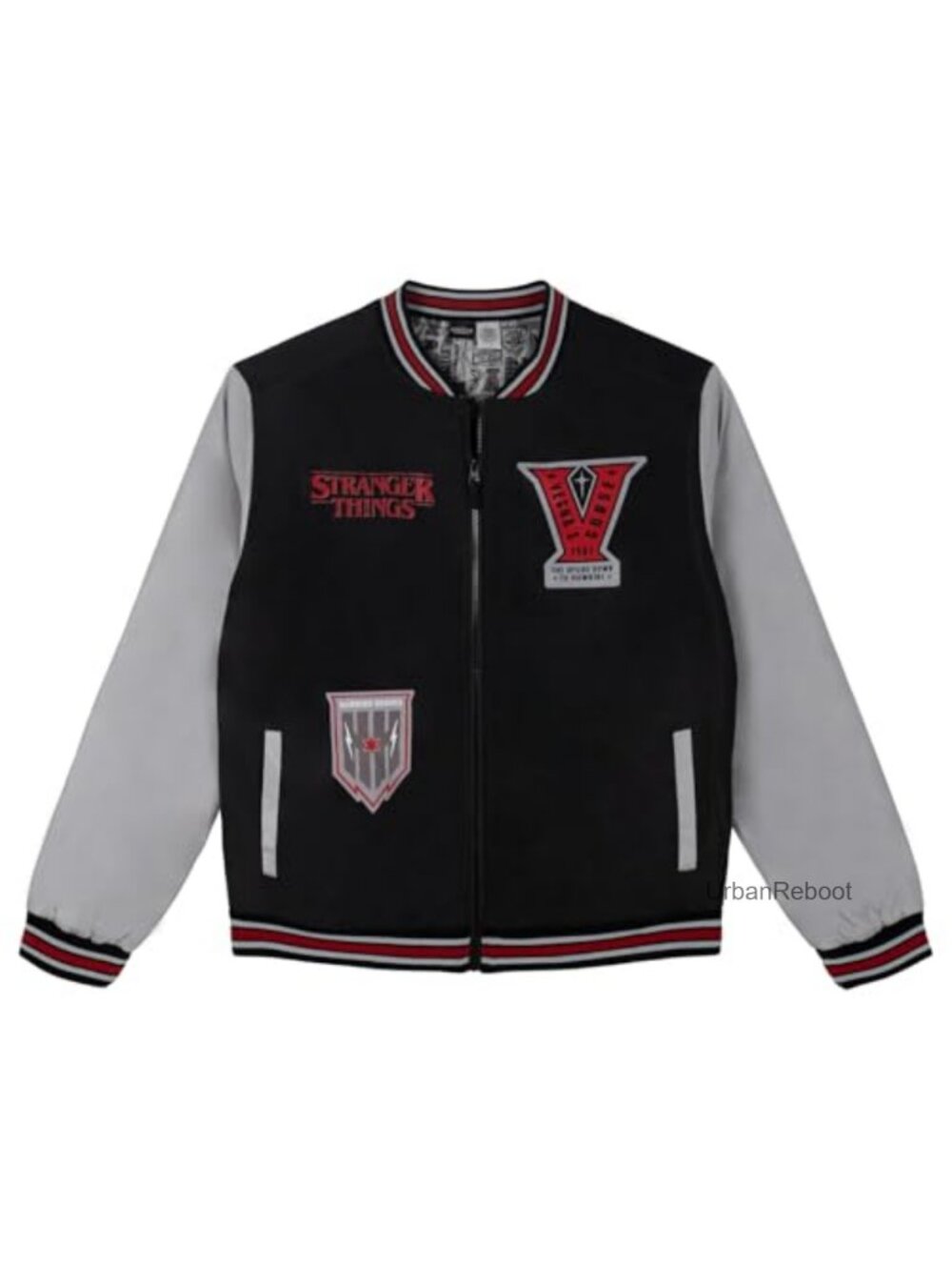 Stranger Things Varsity Letterman Bomber Jacket Zip Up